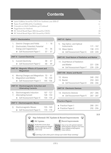 Oswaal Class 12 ISC Physics Question Bank (2017–2026) | Chapter-wise & Topic-wise with Competency Based Questions | For 2027 Exam | With Solved 2026 Board Paper | Self-Assessment Papers