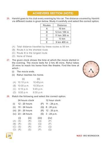 MTG International Mathematics Olympiad (IMO) Workbook Class 4 - Chapter-wise MCQs with Achievers Section - SOF Olympiad Books For 2026-27 Exam