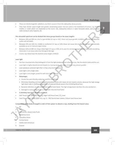 Target Educare’s Notes on Dental Subjects (POD)