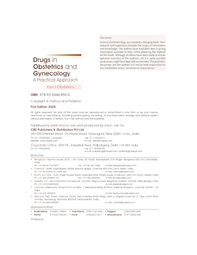 Drugs In Obstetrics And Gynecology A Practical Approach Part I Obstetrics (Pb 2025)