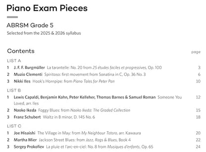 Piano Exam Pieces 2025 & 2026: Selected from the 2025 & 2026 syllabus (ABRSM Exam Pieces)