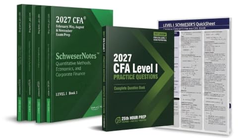 2027 CFA Level 1 Study Material by KPLN SCHW | Updated 2027 Syllabus | 4 Study Guides + 1 Practice Question Bank | Complete CFA Level 1 Exam Preparation | Free Shipping Across India