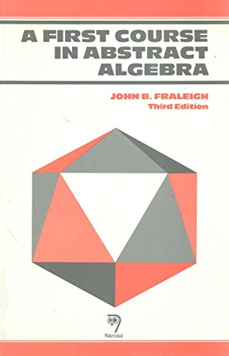 A First Course In Abstract Algebra [Paperback] [1982] book cover
