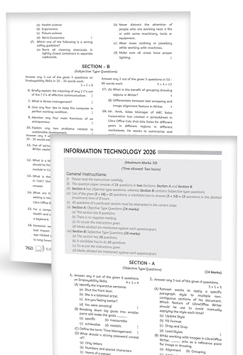 (10 subjects in 1) Educart Granth CBSE Class 10 Previous 10 Year Solved Papers 2027 - with PYQ Charts (Hindi A, Hindi B, English, Computer Apps, IT, ... Maths Basic, Social Science & Science)