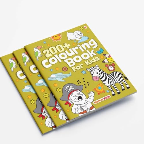 Colouring Book for Kids - 200+ Colouring Activities - Gift to Children for Painting, Drawing & Colouring - Shapes, Numbers, Animals, Festivals, Flowers, Vegetables - 2 to 5 years old