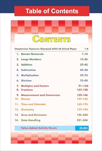 Disha Olympiad Champs Mathematics Class 4 with Chapter-wise Previous 13 Year (2013 - 2025) Questions 7th Edition | Complete Prep Guide with Theory, PYQs, Past & Practice Exercise