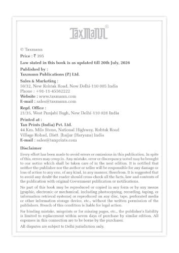 Taxmann's Occupational Safety Health and Working Conditions Code 2020 with Rules 2026 [Bare Act with Section Notes] – Incorporates the Code | Section Notes | Case Laws | Rules | Comparative Study