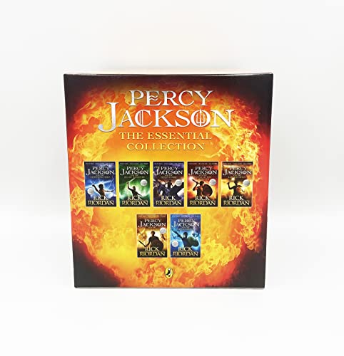 The Essential Percy Jackson Collection (7 Books Set) by Rick Riordan (Lightning Thief, Sea of Monsters, Titan's Curse, Battle of Labyrinth, Last Olympian, Greek Heroes, Greek Gods)