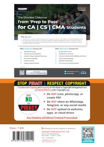 Taxmann's CRACKER for Economic Commercial & Intellectual Property Laws (Paper 6 | ECIPL | EC & IPL) – 400+ Fully Solved—Topic-Wise Past-Exam Questions for CS Executive | Dec. 2026/June 2027 Exams