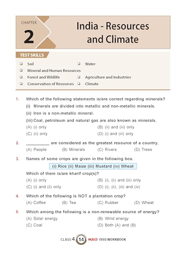 MTG International Social-Studies Olympiad (ISSO) Workbook Class 4 - Chapter-wise MCQs with Achievers Section - SOF Olympiad Books For 2026-27 Exam
