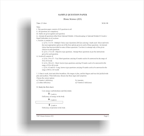 TOP NIOS Class 12 Home Science T-321 English Medium Guide (Including Objective Type MCQs) | Updated with Latest Syllabus and Exam Pattern as per NIOS Latest Notification