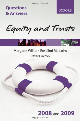 Q & A: Equity And Trusts 2008 And 2009 (Law Questions & Answers) book cover
