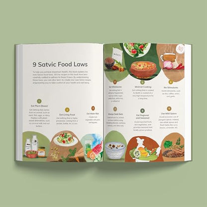 Satvic Indian Food Book | Satvic Movement Cookbook | 70+ Oil-Free, Sugar-Free, Plant-Based Recipes | Clean Nourishing Meals in under 45 minutes (English)