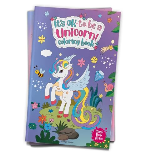 Its Ok To Be A Unicorn Coloring book - Giant book series: Jumbo Sized Colouring Book For Children book cover