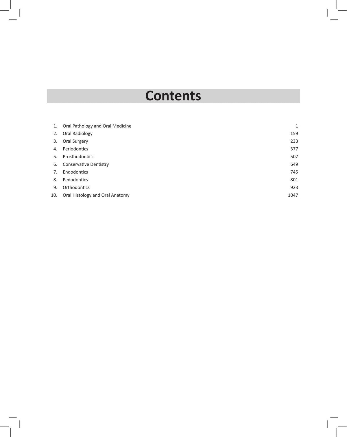 Target Educare’s Notes on Dental Subjects (POD)