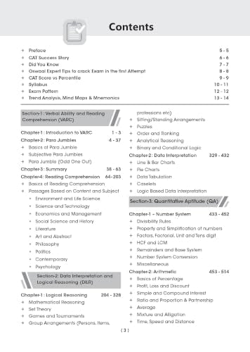 Oswaal CAT (COMMON ADMISSION TEST) | 10 YEARS’ | Chapterwise & Topicwise | Solved Papers | Question Bank | 2008 & 2017 - 2025 | (For 2026 Exam)