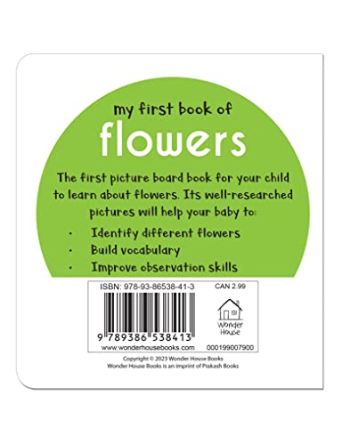 My First Book of Flowers | First Flower Board Book for Babies, Toddlers & Preschoolers | Learn About Beautiful Flowers with Bright, Colorful Pictures | Early Learning Book for Kids Ages 0-3 Years