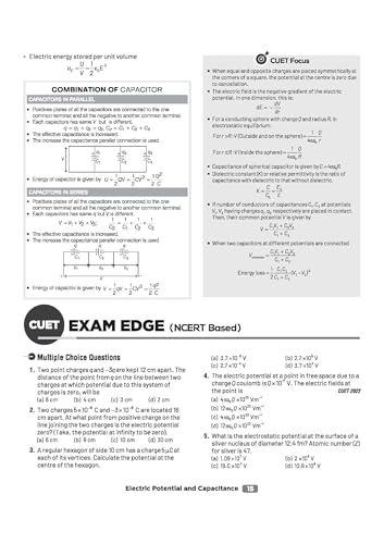 Arihant CUET UG 2026 Physics Chapterwise Notes & Question Bank | Based on NTA Test Pattern | 1000+ NCERT-Based MCQs, Mind Maps, Flash Cards & Quick ... 2025 Solved Paper & Online Digital Support