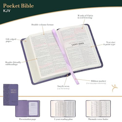 KJV Bible Mini Pocket Purple