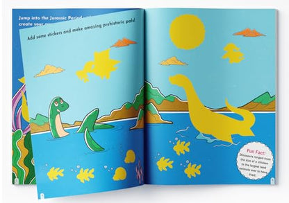 Jurassic Joyride Dinosaur Sticker Activity Book For Kids