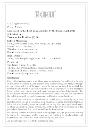Taxmann's Taxation of Real Estate Developers & Joint Development Arrangements with Accounting Aspects [Finance Act 2026] – Covering Developer & Land Owner Tax Issues