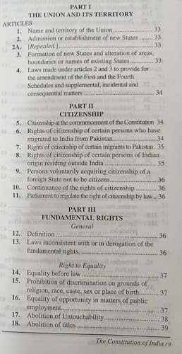 THE CONSTITUTION OF INDIA, COAT POCKET SIZE, PAPERBACK WITH RED TITLE, IN ENGLISH LANGUAGE, 106TH AMENDMENT FROM SAMYAK PRAKASHAN ( GARV UDYAM )