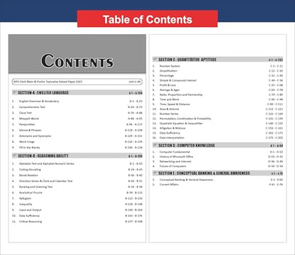 Disha IBPS Bank Clerk Guide for Preliminary & Main Exams with Chapter-wise PYQs 15th Edition | 42 Chapters | 4100+ MCQs | Fully Solved