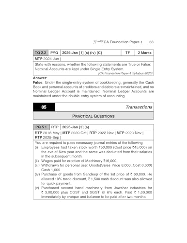 Scanner CA Foundation Combo | Sep.26 & Jan. 27 Exams | Solved Papers with PYQs (Included May 2026) | Shuchita Prakashan: 1 (Scanner Series)