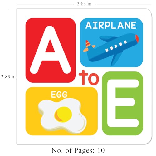 My First A To Z – Boxed Set Of 5 Mini Board Books | Learn The Alphabet From A To Z With Bright Pictures & Fun Learning | Includes A–E, F–J, K–O, P–T, ... Toddlers & Preschoolers | Ages 0–5 Years