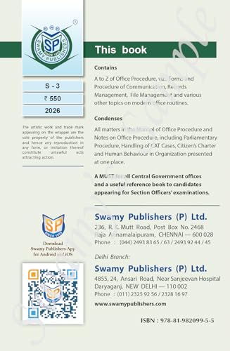 Swamy?s Manual on Office Procedure (with Notes and Instructions)