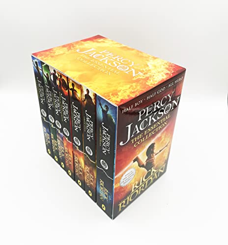 The Essential Percy Jackson Collection (7 Books Set) by Rick Riordan (Lightning Thief, Sea of Monsters, Titan's Curse, Battle of Labyrinth, Last Olympian, Greek Heroes, Greek Gods)