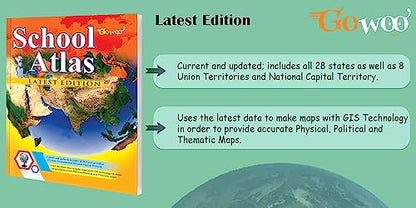 SCHOOL ATLAS LATEST EDITION (ENGLISH) - ART PAPER | School Atlas: Latest Edition with Comprehensive Mapping
