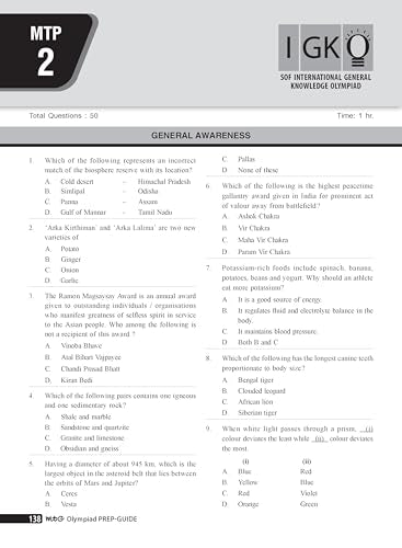 MTG General Knowledge (IGKO) Olympiad Prep Guide Class 6 | Detailed Theory, Exercise with Self Test For Practice | SOF Olympiad Books For Exam 2026-27