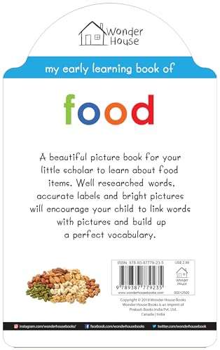 My Early Learning Book of Food: Attractive Shape Board Book for Kids | Learn About Fruits, Vegetables, Snacks, Meals & More with Bright Pictures and Fun Cut-Out Design | Early Learning Book for Babies, Toddlers & Preschoolers | Ages 0–5 Years