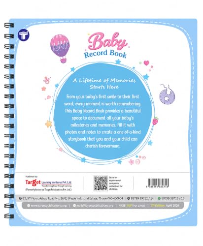 Baby Record Book - Premium Journal for Milestones & Memories with Photo Album for 0-5 Years Baby Girl/Boy | 56 Pages | Best Gift for Pregnancy, Baby Shower Party, New Born & New Parents