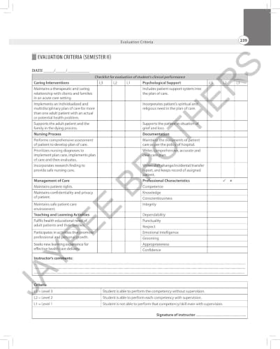 Fundamentals of Clinical Nursing Procedure Record Book and Clinical Diary, 3/E for BSc Nursing 1st & 2nd Semester Students | Complete Clinical Logbook with Evaluation Checklists, per INC Syllabus: 1