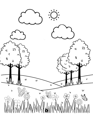 A Doodle Colouring Book of Magical Nature - A Joyful Art for Kids | Coloring Activity Book for Kids | Birthday Gifts for Kids, Boys & Girls, 5, 6, 7, 8 Years