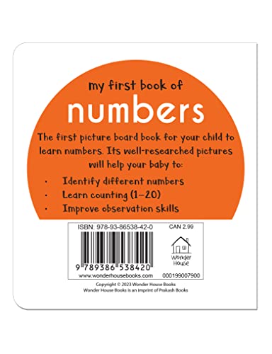 My First Book Of Numbers | First Number Board Book For Babies, Toddlers & Preschoolers | Early Counting Book With Bright Pictures | Learn Numbers 1-10 | For Kids Ages 0-3 Years