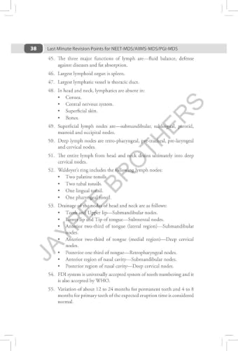 LMRP Dental Exam Series Last Minute Revision Points for NEET-MDS/AIIMS-MDS/PGI-MDS