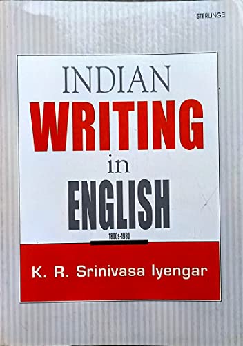 Indian Writing In English /iyengar book cover