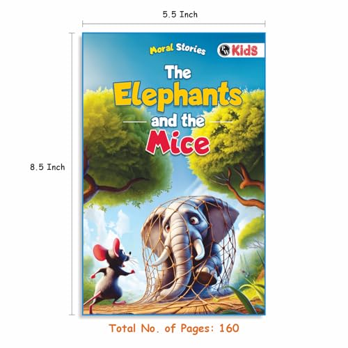 Set of 10 Moral Story Books for Kids, Short Illustrated Bedtime Stories with 3D Animated Images, Read-Aloud Story Books for 3-6 Years