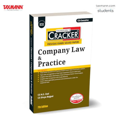 Taxmann's CRACKER for Company Law & Practice (Paper 2 | Company Law) – Turns the Companies Act 2013 into Exam-Ready Answers—Featuring Past Questions for CS Executive | Dec. 2026/June 2027 Exams