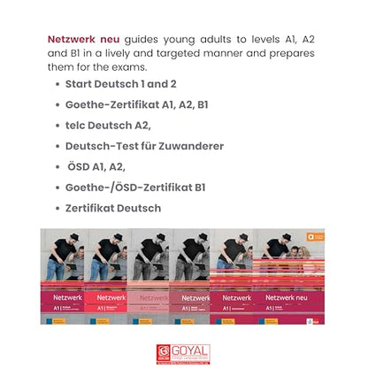 Netzwerk Neu A1 German Learning 3 Book Set (Coursebook + Workbook + Glossary) for Goethe-Zertifikat A1 / ÖSD A1 / telc A1 Preparation