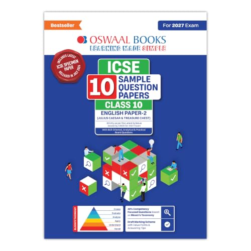 Oswaal ICSE | 10 Sample Question Papers | Class 10 | English Paper-2 (Literature) (For 2027 Exam) | Includes–Board Paper 2026 & Specimen 2027 | With On Tips Notes, Mind Maps & Oswaal AI