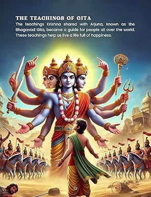 KIDDOSINTELLECT Kids' Bhagavad Geeta | Illustrated Gita for Kids | Ages 3+ | Fun & Easy Guide to Hinduism | Learn Values like Kindness, Duty & Truth | Perfect for Home Learning & Gifting | With Colorful Pictures & Activities