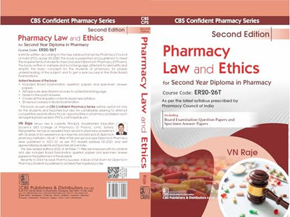 CBS Confident Pharmacy Series | Pharmacy Law and Ethics | for second Year Diploma in Pharmacy 2/e