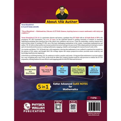 PW EaJEE Handwritten Notes For Mathematics Class 11 JEE Main & Advanced By Tarun Khandelwal (T.K. Sir) | Chapterwise and Topicwise Questions | Handpicked PYQs