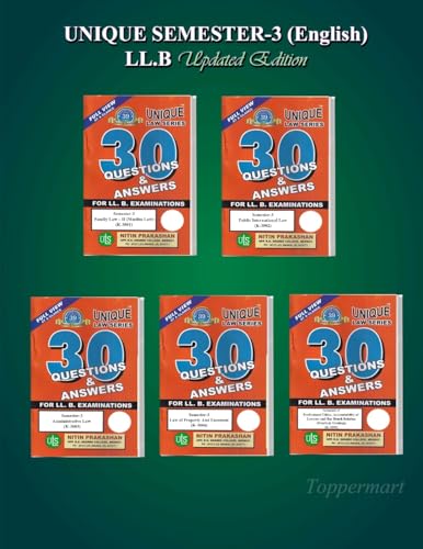 Nitin Prakashans Unique Law Series CCS University For SEMESTER-3 With 30 Questions & Answers For LLB Examination. (ENGLISH EDITION-2025-2026) K-3001 ... & Bar Bench Relation (Practical Training)