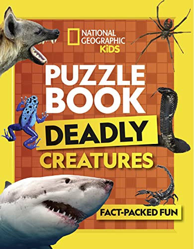 NG Kids — PUZZLE BOOK DEADLY CREATURES: Brain-tickling quizzes, sudokus, crosswords and wordsearches book cover