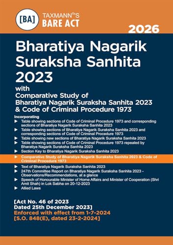 Taxmann's Bharatiya Criminal Laws – Bare Acts COMBO [BNS | BNSS | BSA] – Presenting the Complete | Updated Texts with Comparative Tools | Legislative Aids | Set of 3 Books
